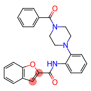 2-Benzofurancarboxamide, N-[2-(4-benzoyl-1-piperazinyl)phenyl]-