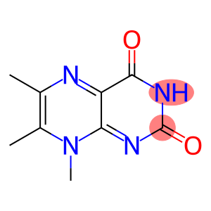 2,4(3H,8H)-Pteridinedione, 6,7,8-trimethyl-