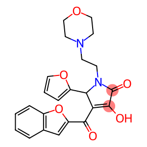 2H-Pyrrol-2-one,4-(2-benzofuranylcarbonyl)-5-(2-furanyl)-1,5-dihydro-3-hydroxy-1-[2-(4-morpholinyl)ethyl]-(9CI)
