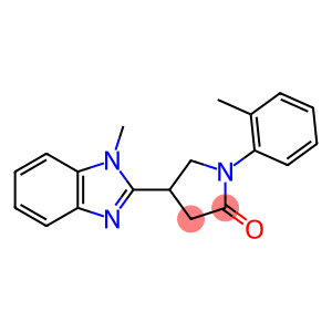 2-Pyrrolidinone, 4-(1-methyl-1H-benzimidazol-2-yl)-1-(2-methylphenyl)-