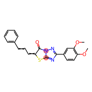 (5Z)-2-(3,4-dimethoxyphenyl)-5-[(E)-3-phenylprop-2-enylidene]-6-thiazolo[3,2-b][1,2,4]triazolone