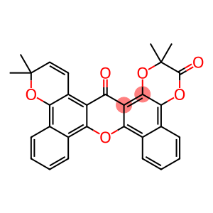 Dibenzo[c,h]-1,4-dioxino[2,3-a]pyrano[2,3-j]xanthene-3,18(2H,15H)-dione, 2,2,15,15-tetramethyl-