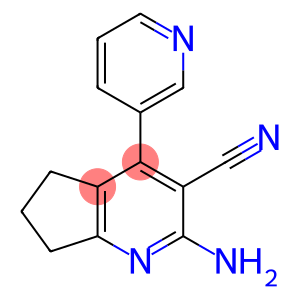 5H-Cyclopenta[b]pyridine-3-carbonitrile, 2-amino-6,7-dihydro-4-(3-pyridinyl)-