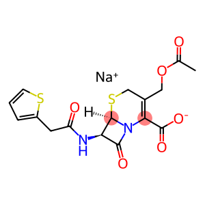 monosodium (6r,7r)-3-acetoxymethyl-8-oxo-7-[2-(thiophen-2-yl)acetylamido]-5-thia-1-azabicyclo[4.2.0.]oct-2-ene-2-carboxylate