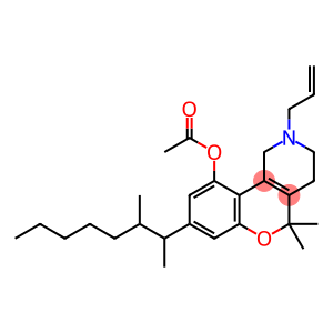 1,2,3,4-Tetrahydro-5,5-dimethyl-8-(1,2-dimethylheptyl)-10-acetyloxy-2-(2-propenyl)-5H-[1]benzopyrano[4,3-c]pyridine