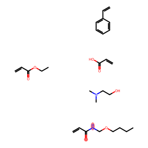 2-Propenoic acid, polymer with N-(butoxymethyl)-2-propenamide, ethenylbenzene and ethyl 2-propenoate, compd. with 2-(dimethylamino)ethanol