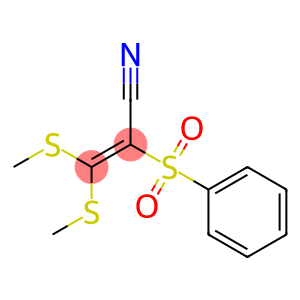 2-(benzenesulfonyl)-3,3-bis(methylsulfanyl)prop-2-enenitrile