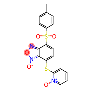 2,1,3-Benzoxadiazole, 4-[(4-methylphenyl)sulfonyl]-7-[(1-oxido-2-pyridinyl)thio]-, 1-oxide