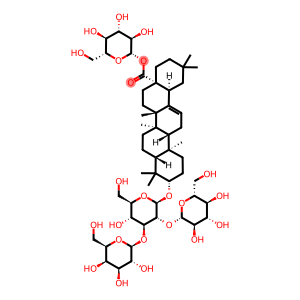 Olean-12-en-28-oic acid, 3-[(O-β-D-galactopyranosyl-(1→3)-O-[β-D-glucopyranosyl-(1→2)]-β-D-glucopyranosyl)oxy]-, β-D-glucopyranosyl ester, (3β)-