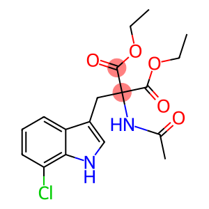 Propanedioic acid, 2-(acetylamino)-2-[(7-chloro-1H-indol-3-yl)methyl]-, 1,3-diethyl ester