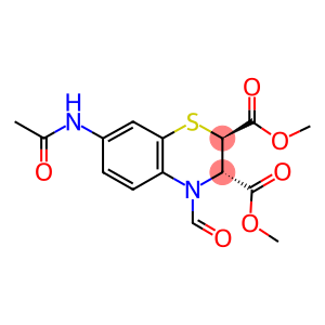 dimethyl 7-(acetylamino)-4-formyl-3,4-dihydro-2H-1,4-benzothiazine-2,3-dicarboxylate