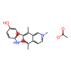 2-Methyl-9-hydroxyellipticinium acetate