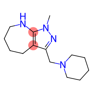 Pyrazolo[3,4-b]azepine, 1,4,5,6,7,8-hexahydro-1-methyl-3-(1-piperidinylmethyl)- (9CI)