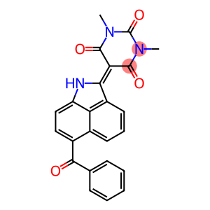 5-[6-benzoylbenz[cd]indol-2(1H)-ylidene]-1,3-dimethyl-1H,3H,5H-pyrimidine-2,4,6-trione