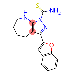 Pyrazolo[3,4-b]azepine-1(4H)-carbothioamide, 3-(2-benzofuranyl)-5,6,7,8-tetrahydro- (9CI)