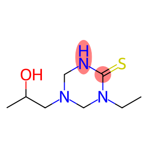 1,3,5-Triazine-2(1H)-thione,1-ethyltetrahydro-5-(2-hydroxypropyl)-(9CI)