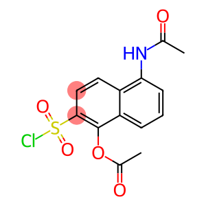 5-(acetylamino)-1-(acetyloxy)naphthalene-2-sulphonyl chloride