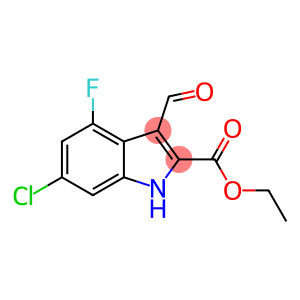 1H-INDOLE-2-CARBOXYLIC ACID,6-CHLORO-4-FLUORO-3-FORMYL-,ETHYL ESTER