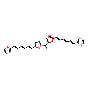 Furan, 2-[(1E,3E,5E)-6-(2-furanyl)-1,3,5-hexatrien-1-yl]-5-[1-[5-[(1E,3E,5E)-6-(2-furanyl)-1,3,5-hexatrien-1-yl]-2-furanyl]ethyl]-
