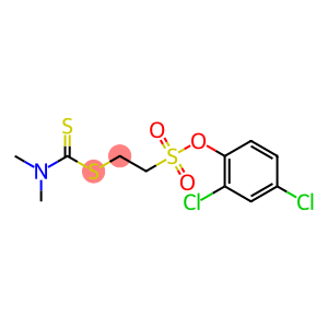 Ethanesulfonic acid, 2-[[(dimethylamino)thioxomethyl]thio]-, 2,4-dichlorophenyl ester