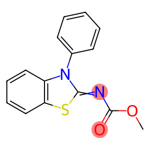 Carbamic acid, (3-phenyl-2(3H)-benzothiazolylidene)-, methyl ester (9CI)