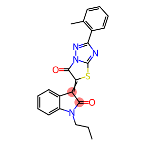 2H-Indol-2-one, 1,3-dihydro-3-[2-(2-methylphenyl)-6-oxothiazolo[3,2-b][1,2,4]triazol-5(6H)-ylidene]-1-propyl-