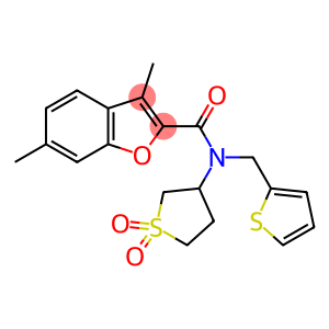 2-Benzofurancarboxamide,3,6-dimethyl-N-(tetrahydro-1,1-dioxido-3-thienyl)-N-(2-thienylmethyl)-(9CI)