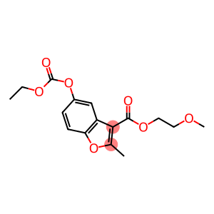 3-Benzofurancarboxylicacid,5-[(ethoxycarbonyl)oxy]-2-methyl-,2-methoxyethylester(9CI)