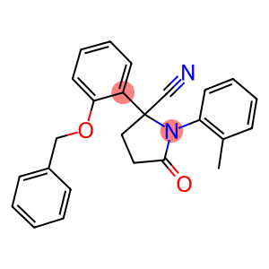 2-[2-(benzyloxy)phenyl]-1-(2-methylphenyl)-5-oxo-2-pyrrolidinecarbonitrile