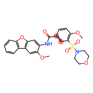 Benzamide, 4-methoxy-N-(2-methoxy-3-dibenzofuranyl)-3-(4-morpholinylsulfonyl)-