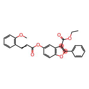 3-Benzofurancarboxylicacid,5-[[3-(2-methoxyphenyl)-1-oxo-2-propenyl]oxy]-2-phenyl-,ethylester(9CI)