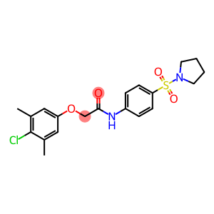 2-(4-chloro-3,5-dimethylphenoxy)-N-[4-(1-pyrrolidinylsulfonyl)phenyl]acetamide