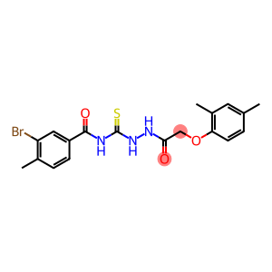 Acetic acid, 2-(2,4-dimethylphenoxy)-, 2-[[(3-bromo-4-methylbenzoyl)amino]thioxomethyl]hydrazide