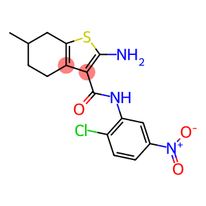 2-AMINO-N-(2-CHLORO-5-NITROPHENYL)-6-METHYL-4,5,6,7-TETRAHYDRO-1-BENZOTHIOPHENE-3-CARBOXAMIDE