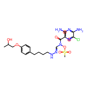 (E)-3,5-diamino-6-chloro-N-((2-(4-(4-(2,3-dihydroxypropoxy)phenyl)butyl)hydrazono)methyl)pyrazine-2-carboxamide