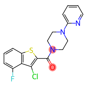Piperazine, 1-[(3-chloro-4-fluorobenzo[b]thien-2-yl)carbonyl]-4-(2-pyridinyl)- (9CI)