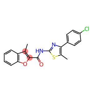 2-Benzofurancarboxamide, N-[4-(4-chlorophenyl)-5-methyl-2-thiazolyl]-3-methyl-