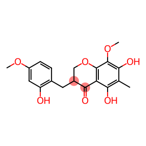 4H-1-Benzopyran-4-one, 2,3-dihydro-5,7-dihydroxy-3-[(2-hydroxy-4-methoxyphenyl)methyl]-8-methoxy-6-methyl-, (-)-