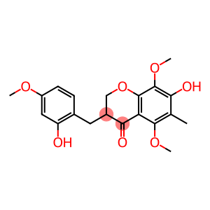 4H-1-Benzopyran-4-one, 2,3-dihydro-7-hydroxy-3-[(2-hydroxy-4-methoxyphenyl)methyl]-5,8-dimethoxy-6-methyl-, (-)-