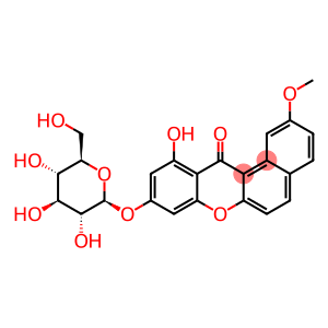 12H-Benzo[a]xanthen-12-one, 9-(β-D-glucopyranosyloxy)-11-hydroxy-2-methoxy-