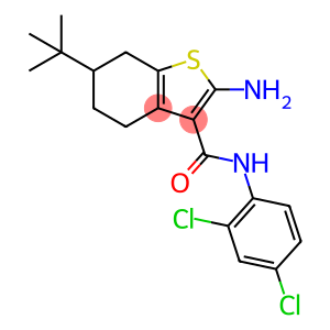 2-氨基-6-叔丁基-N-(2,4-二氯苯基)-4,5,6,7-四氢苯并噻吩-3-甲酰胺