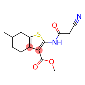 methyl 2-[(cyanoacetyl)amino]-6-methyl-4,5,6,7-tetrahydro-1-benzothiophene-3-carboxyl