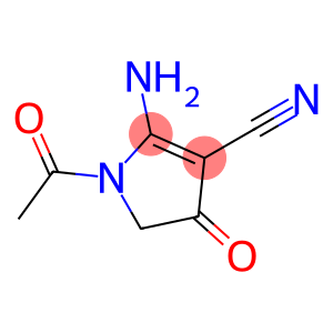 1H-Pyrrole-3-carbonitrile, 1-acetyl-2-amino-4,5-dihydro-4-oxo-