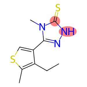 3H-1,2,4-Triazole-3-thione, 5-(4-ethyl-5-methyl-3-thienyl)-2,4-dihydro-4-methyl-