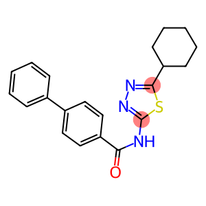 N-(5-cyclohexyl-1,3,4-thiadiazol-2-yl)[1,1'-biphenyl]-4-carboxamide