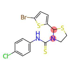 3-Thiazolidinecarbothioamide, 2-(5-bromo-2-thienyl)-N-(4-chlorophenyl)-