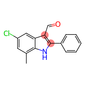 1H-Indole-3-carboxaldehyde,5-chloro-7-methyl-2-phenyl-(9CI)