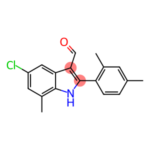1H-Indole-3-carboxaldehyde, 5-chloro-2-(2,4-dimethylphenyl)-7-methyl-