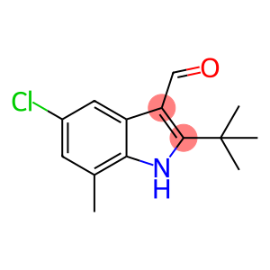 1H-Indole-3-carboxaldehyde, 5-chloro-2-(1,1-dimethylethyl)-7-methyl-