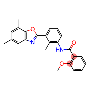 Benzamide, N-[3-(5,7-dimethyl-2-benzoxazolyl)-2-methylphenyl]-2-methoxy- (9CI)